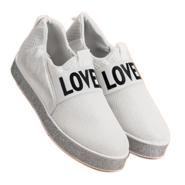 Bestelle Sneakers Slip-on Con Glitter bianca 2