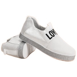 Bestelle Sneakers Slip-on Con Glitter bianco 1