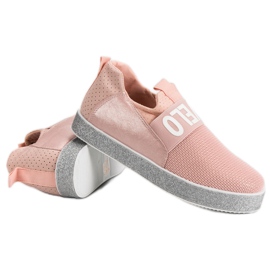 Bestelle Sneakers Slip-on Con Glitter rosa 1