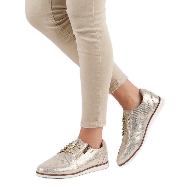 Filippo Scarpe in pelle dorata d'oro 1