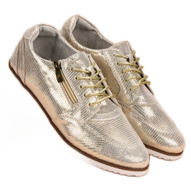 Filippo Scarpe in pelle dorata d'oro 2