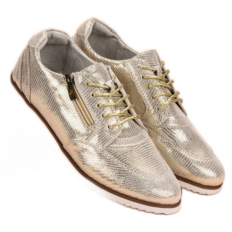 Filippo Scarpe in pelle dorata d'oro 2
