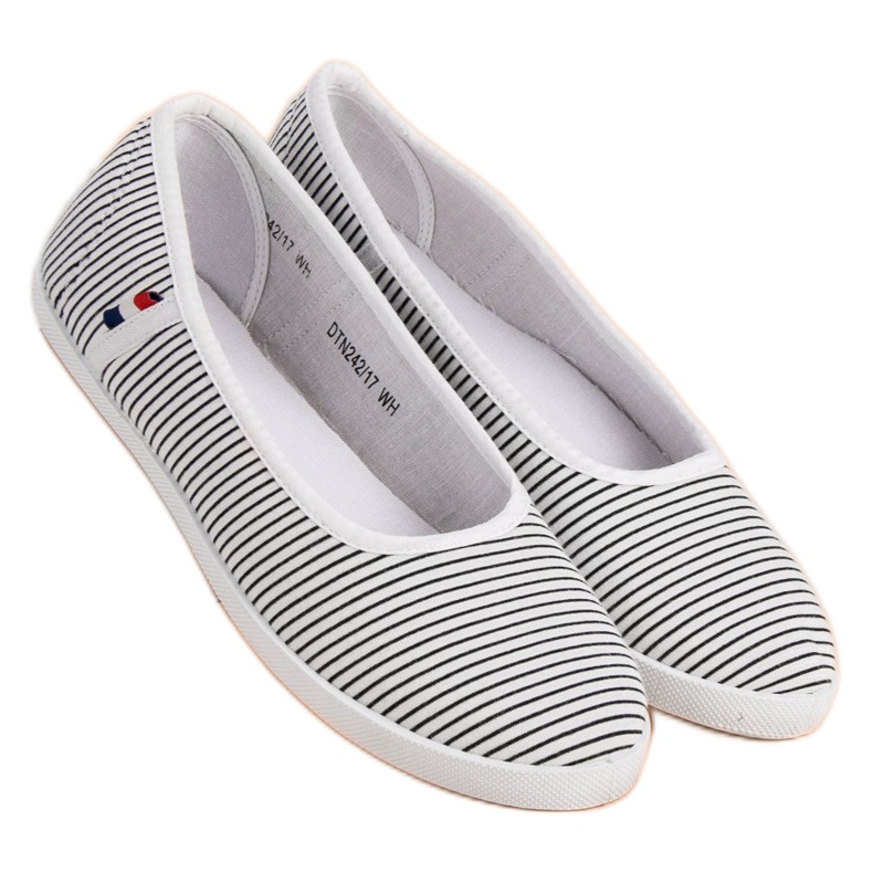 McKey Ballerina In Tessuto Con Righe bianco nero 1