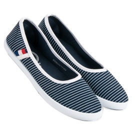 McKey Ballerina In Tessuto Con Righe bianco blu 2