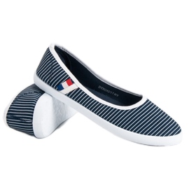 McKey Ballerina In Tessuto Con Righe bianco blu 1