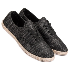 Sweet Shoes Espadrillas con lacci nero 1