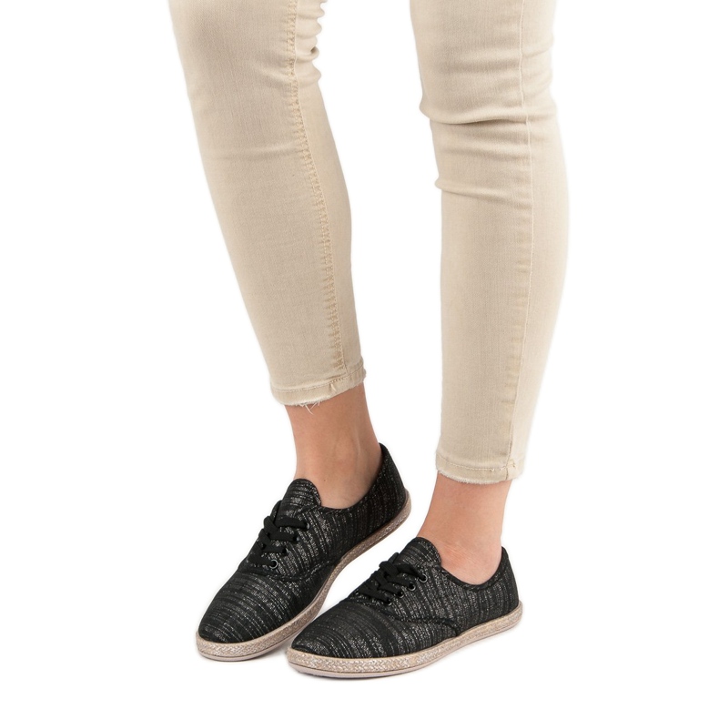 Sweet Shoes Espadrillas con lacci nero 2