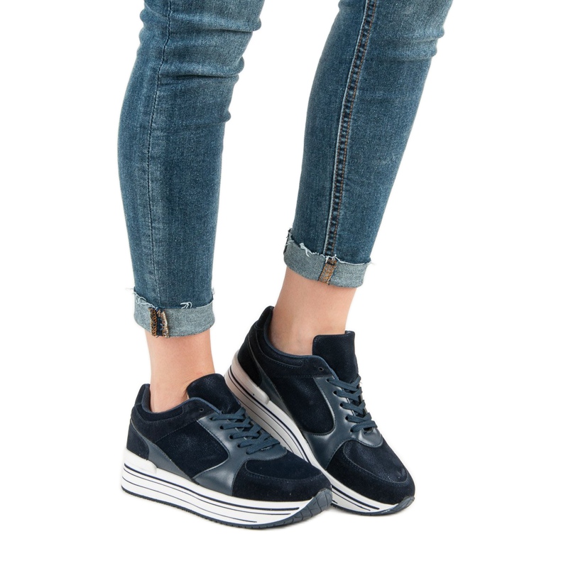 Scarpe sportive comode blu blu navy 2