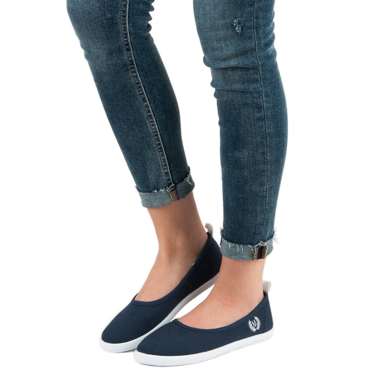 McKey Ballerine in tessuto blu navy 2