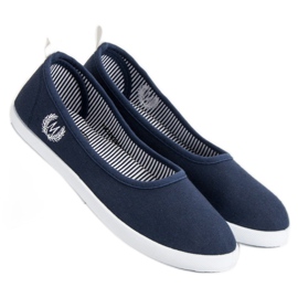 McKey Ballerine in tessuto blu navy 1