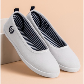McKey Ballerina in tessuto bianco bianca 1