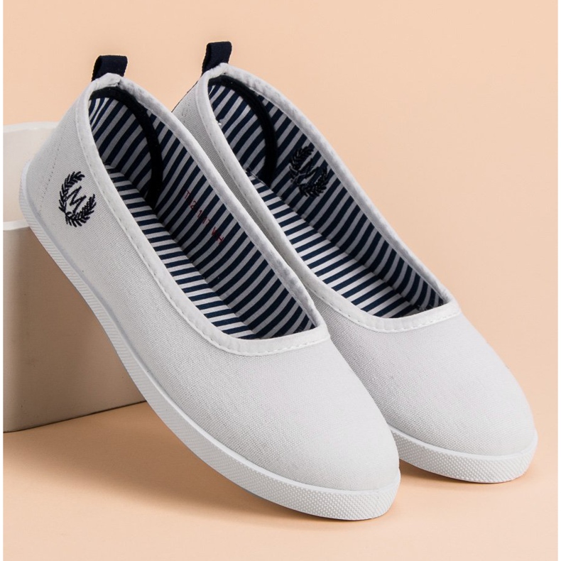 McKey Ballerina in tessuto bianco 1