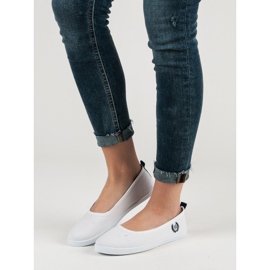 McKey Ballerina in tessuto bianco bianca 2