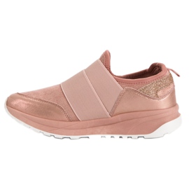 Ideal Shoes Comode scarpe da ginnastica slip-on rosa 1