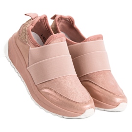 Ideal Shoes Comode scarpe da ginnastica slip-on rosa 2