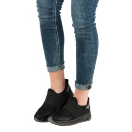 Ideal Shoes Comode scarpe da ginnastica slip-on nero 2