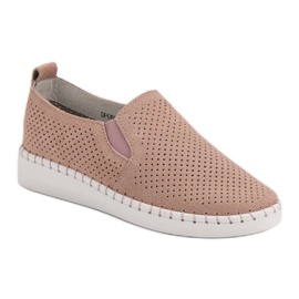 Filippo Scarpe da ginnastica slip-on in pelle rosa 1