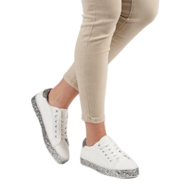 Sneakers Con Suola Glitter bianco 2
