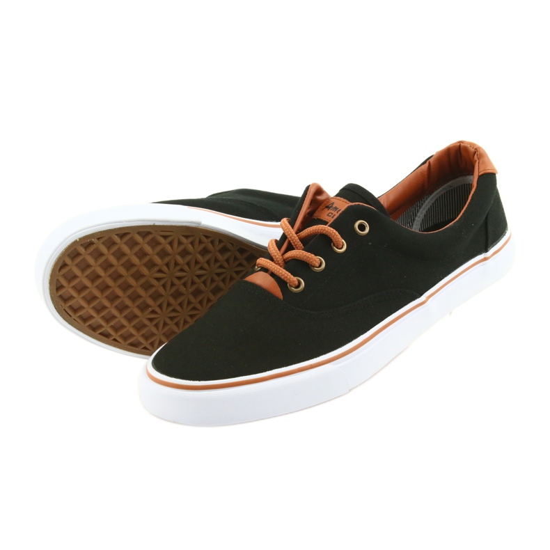 American Club Scarpe da uomo sneakers nere LH03 nero marrone 4