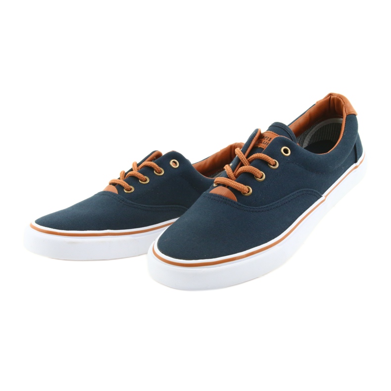 American Club Sneakers uomo blu navy LH03 marrone 3