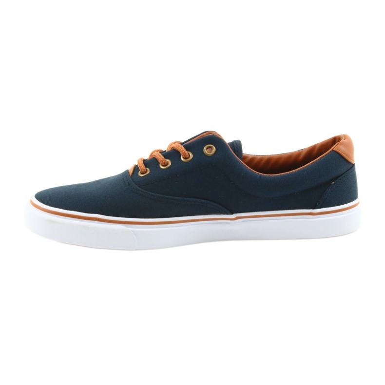 American Club Sneakers uomo blu navy LH03 marrone 2