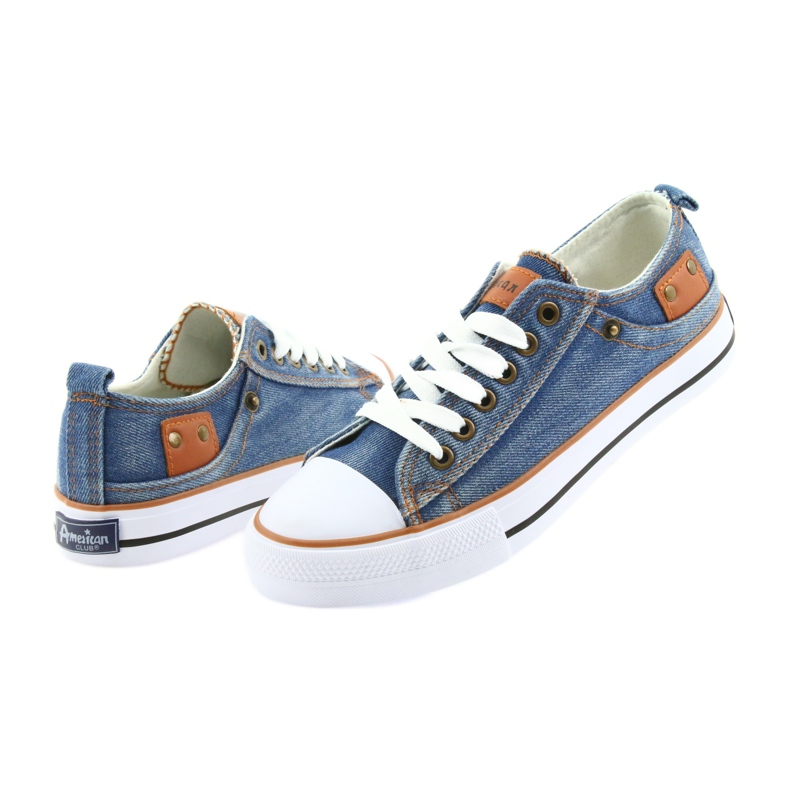 American Club dk jeans sneakers allacciate blu 5