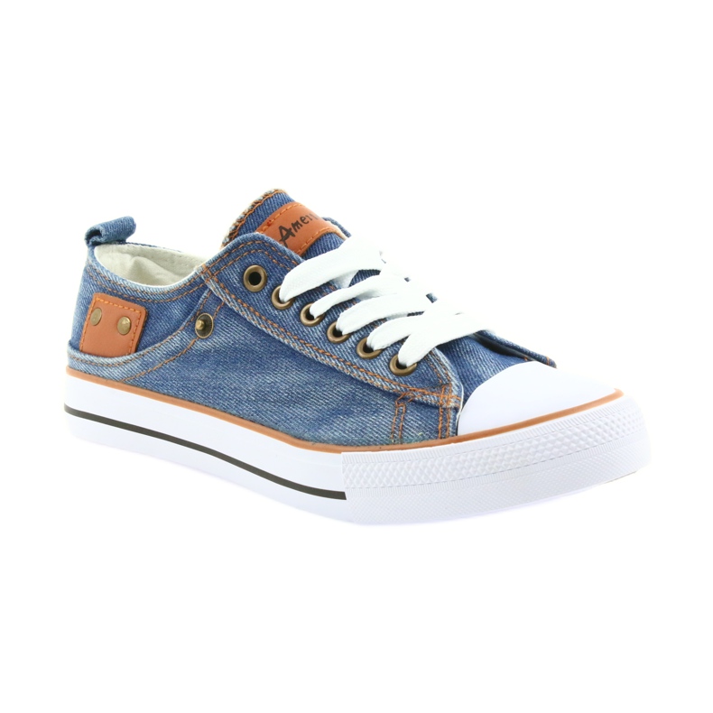 American Club dk jeans sneakers allacciate blu 1