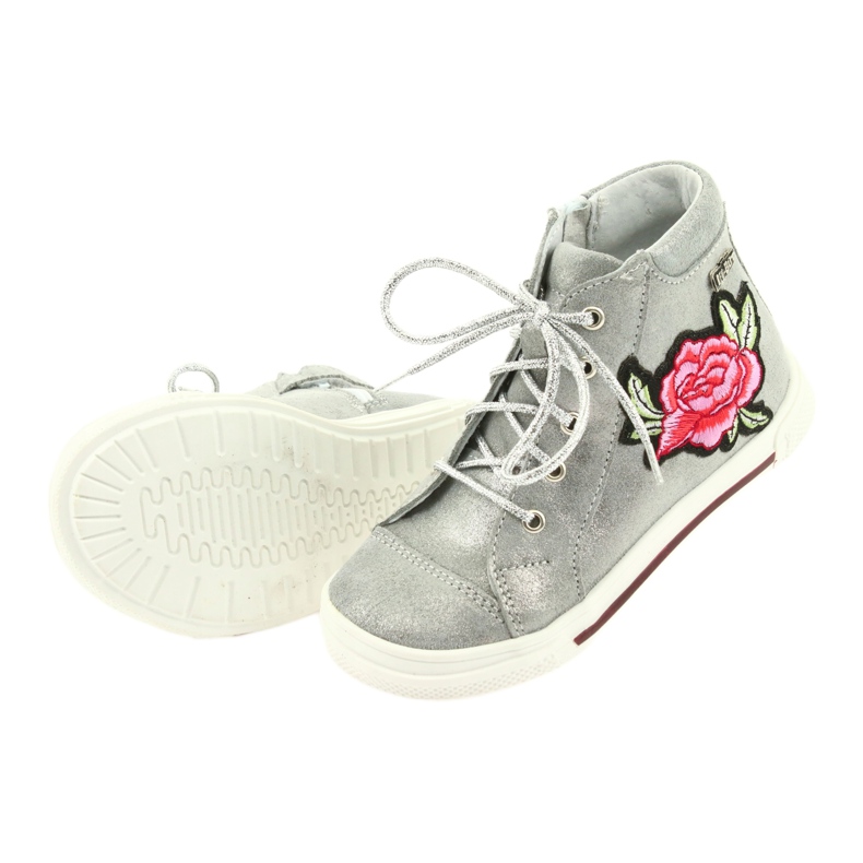 Stivali e scarpe per bambina argento Ren But 3237 grigio 5