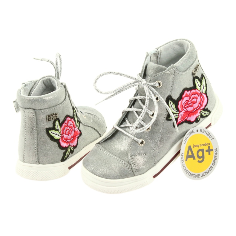 Stivali e scarpe per bambina argento Ren But 3237 grigio 4