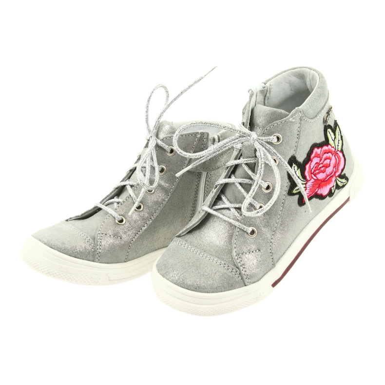 Stivali e scarpe per bambina argento Ren But 3237 grigio 3