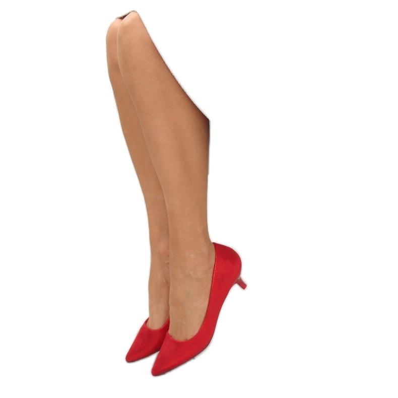 Décolleté con tacco basso rosso B-36 Red 2