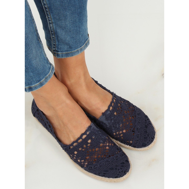 Espadrillas in pizzo blu navy JX1020 Navy 1
