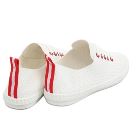 Sneakers da donna rosse e bianche BO-1 Red bianco 2