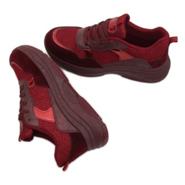 B318-18 Scarpe sportive bordeaux vino rosso 2