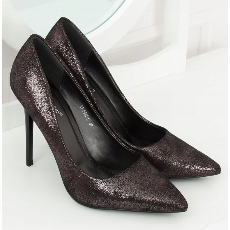 Tacchi alti da donna in grafite AT-0596-L Spear nero multicolore 1