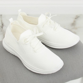 Bianco LX-9837 Scarpe sportive bianche bianca 2