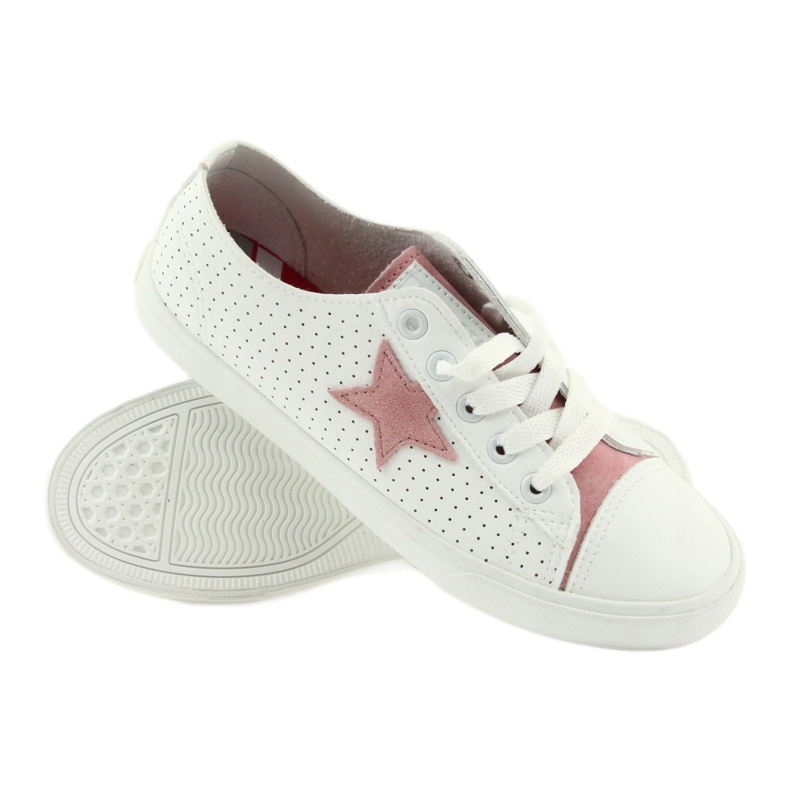 Big Star Sneaker da donna decorate con una stella 274691 bianca 1