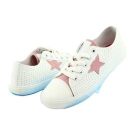 Big Star Sneaker da donna decorate con una stella 274691 bianca bianco 5