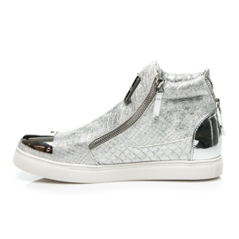 Vices Sneakers da donna con stampa serpente grigio 1