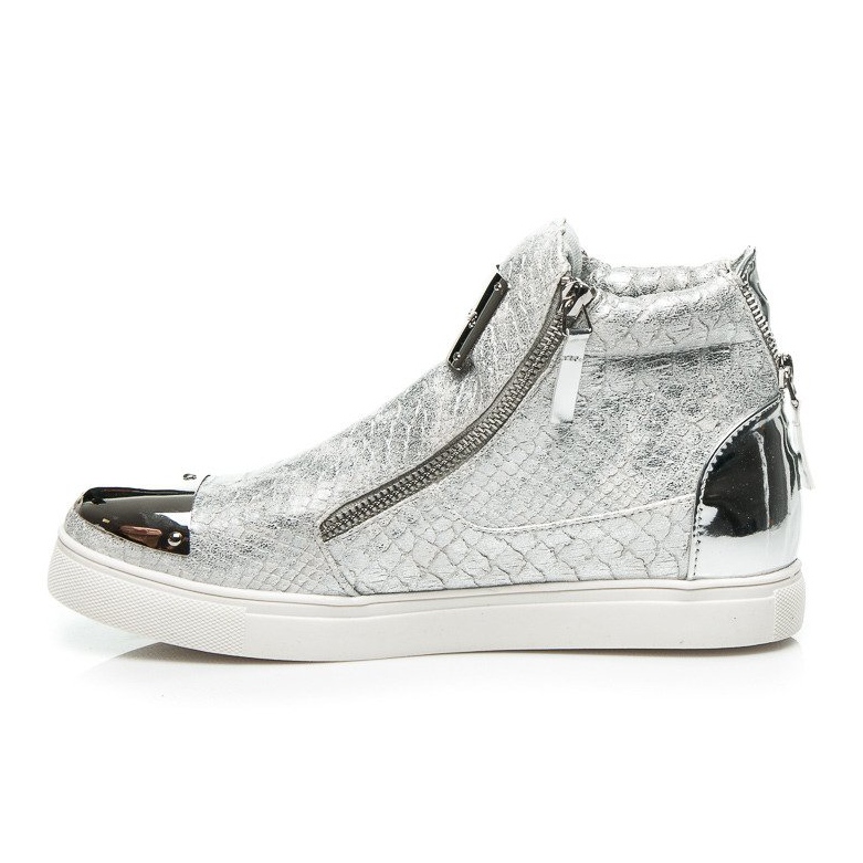 Vices Sneakers da donna con stampa serpente grigio 1
