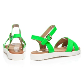 Best Shoes Sandali laccati verde 1
