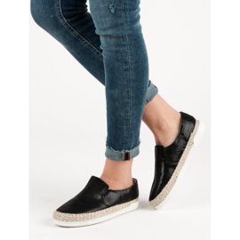 Filippo Espadrillas in pelle nera nero 2