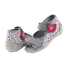 Sandali Befado scarpe per bambini 242P090 viola grigio rosa 4