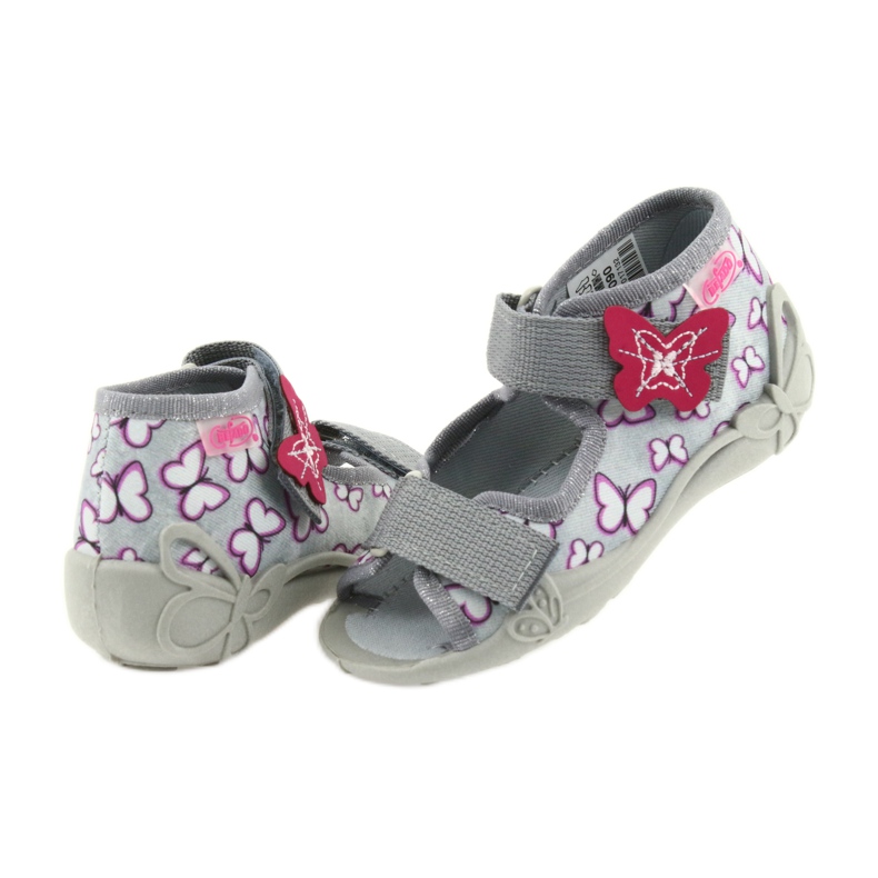 Sandali Befado scarpe per bambini 242P090 viola grigio rosa 4