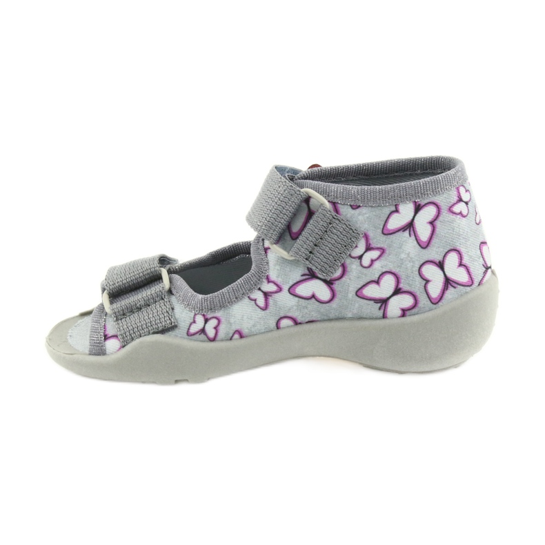 Sandali Befado scarpe per bambini 242P090 viola grigio rosa 2