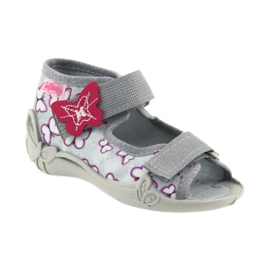 Sandali Befado scarpe per bambini 242P090 viola grigio rosa 1