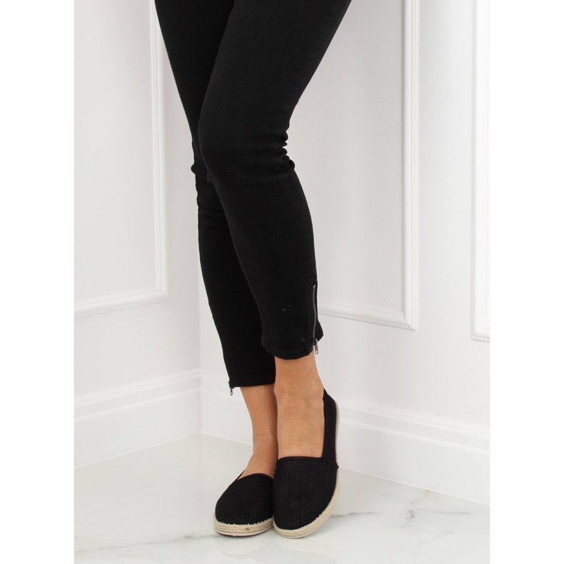 Espadrillas in rete nera JX1029 Black nero 1
