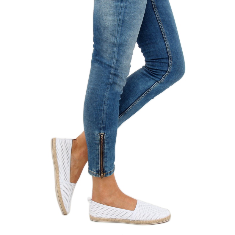 Espadrillas in rete bianca JX1029 White bianco 1