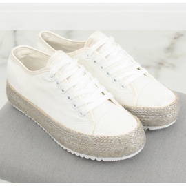 Sneakers espadrillas bianche R-365 White bianco 1