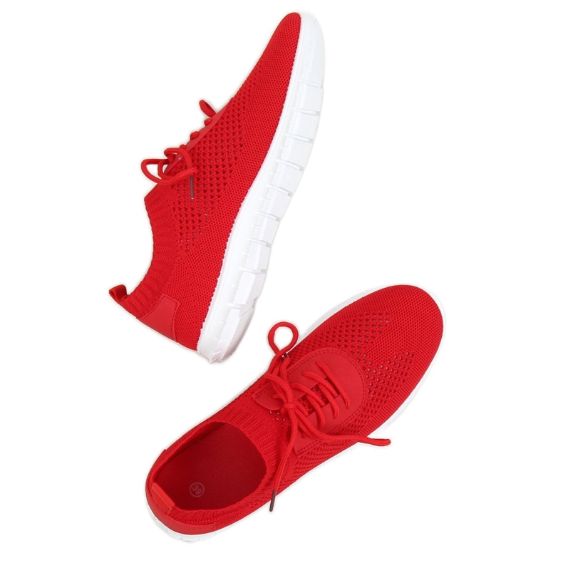 Scarpe sportive calzino rosso K-379 Red 1